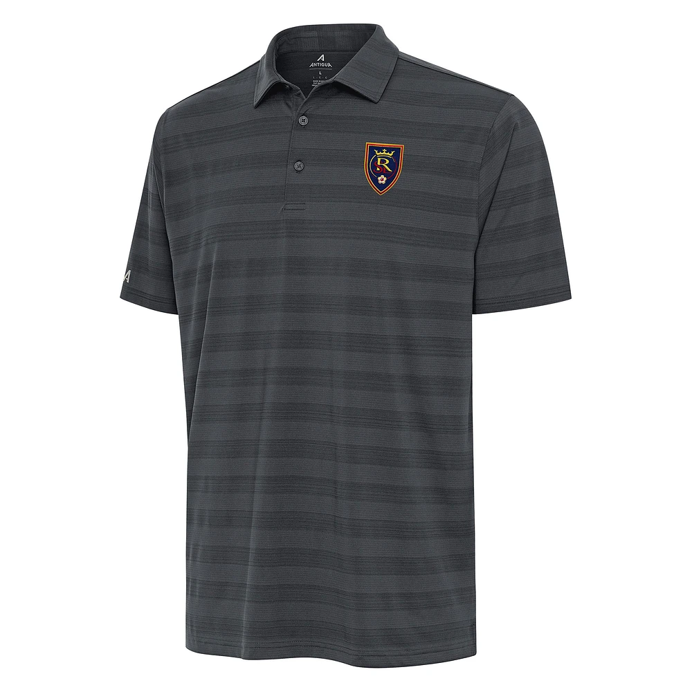 Men's Antigua Charcoal Real Salt Lake Tunnel Polo