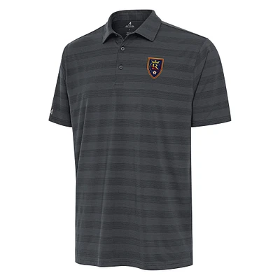 Men's Antigua Charcoal Real Salt Lake  Tunnel Polo