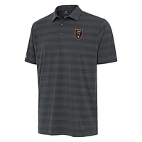 Men's Antigua Charcoal Real Salt Lake  Tunnel Polo