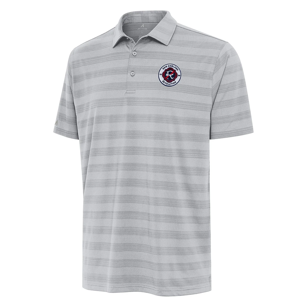 Men's Antigua Gray New England Revolution Tunnel Polo