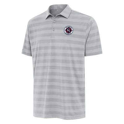 Men's Antigua Gray New England Revolution  Tunnel Polo