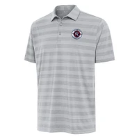 Men's Antigua Gray New England Revolution  Tunnel Polo