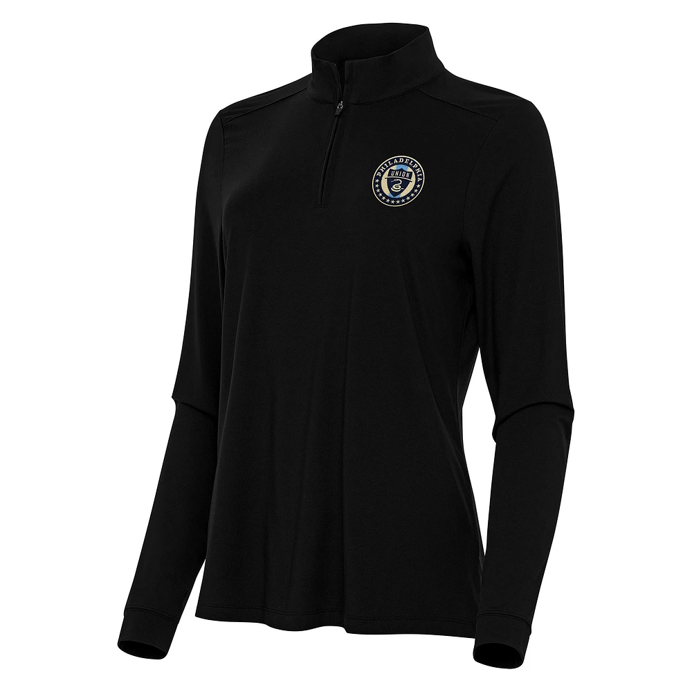 Women's Antigua Philadelphia Union Logo Intent Quarter-Zip Top
