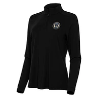 Women's Antigua Philadelphia Union Logo Intent Quarter-Zip Top