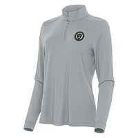 Women's Antigua Philadelphia Union Logo Intent Quarter-Zip Top