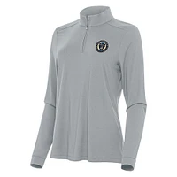 Women's Antigua Philadelphia Union Logo Intent Quarter-Zip Top