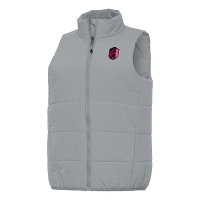 Women's Antigua Gray St. Louis City SC Experience Full-Zip Vest