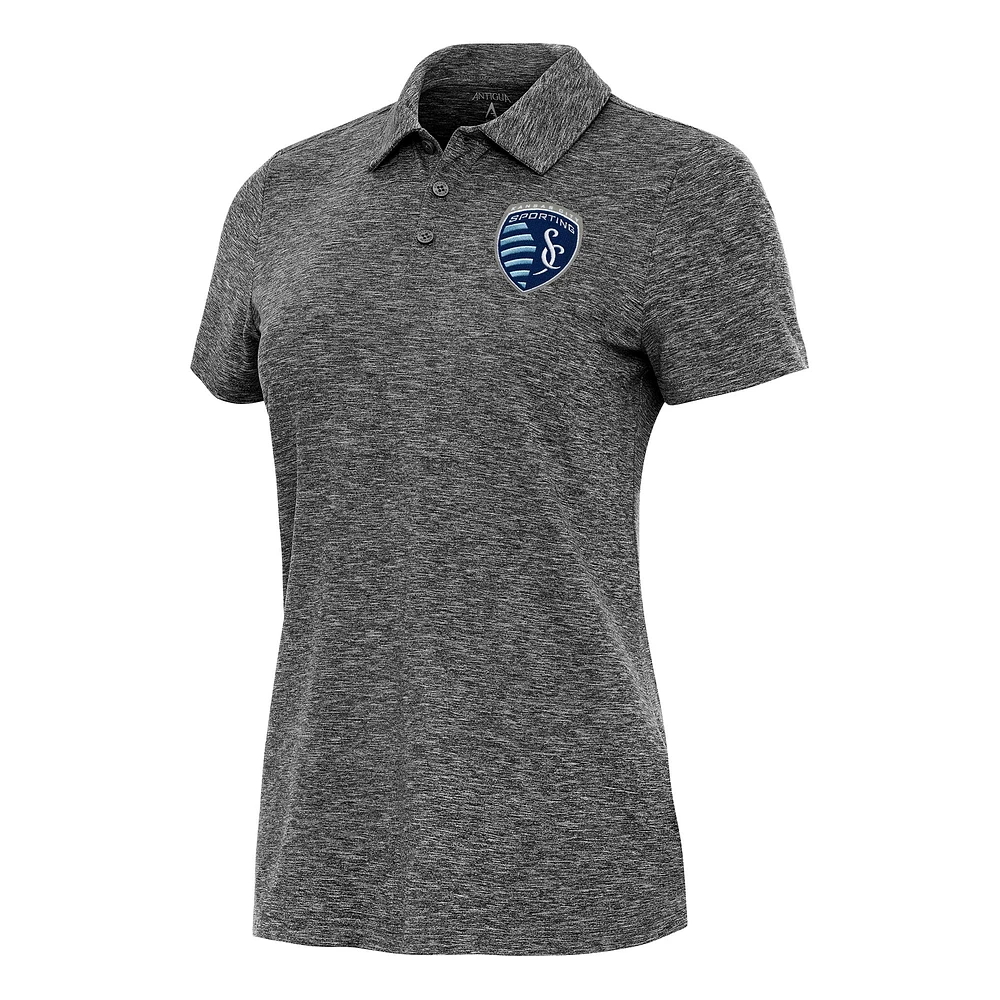 Women's Antigua Heather Sporting Kansas City Matter Polo