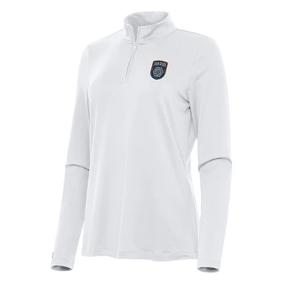 Women's Antigua San Diego FC Reprocess Quarter-Zip Jacket