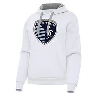 Women's Antigua Sporting Kansas City Victory Pullover Hoodie