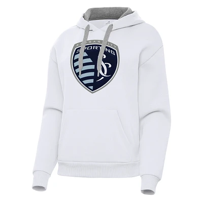 Women's Antigua Sporting Kansas City Victory Pullover Hoodie