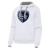 Women's Antigua Sporting Kansas City Victory Pullover Hoodie