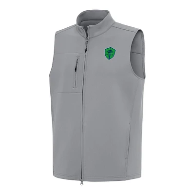 Men's Antigua Gray Seattle Sounders FC Demand Full-Zip Vest