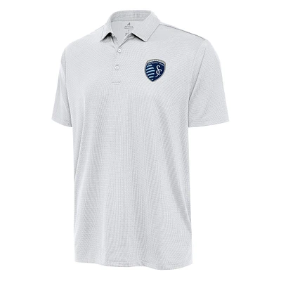 Men's Antigua White Sporting Kansas City Big & Tall Ellipse Polo
