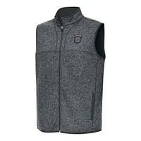Men's Antigua Heather Charcoal San Diego FC Fortune Full-Zip Vest