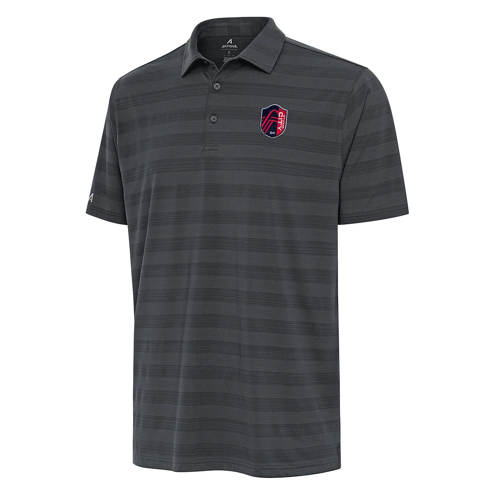 Men's Antigua Charcoal St. Louis City SC Tunnel Polo