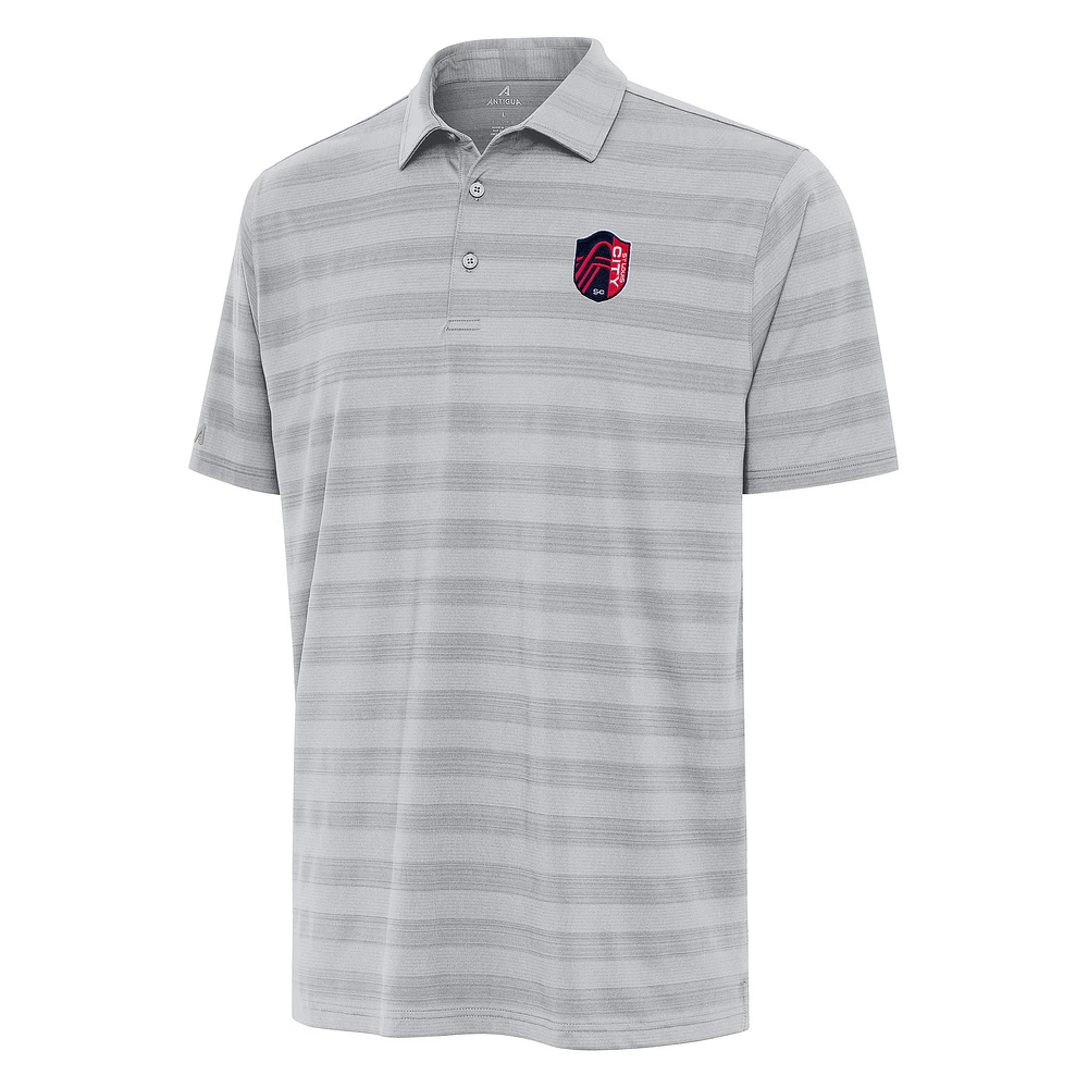 Men's Antigua Gray St. Louis City SC Big & Tall Tunnel Polo