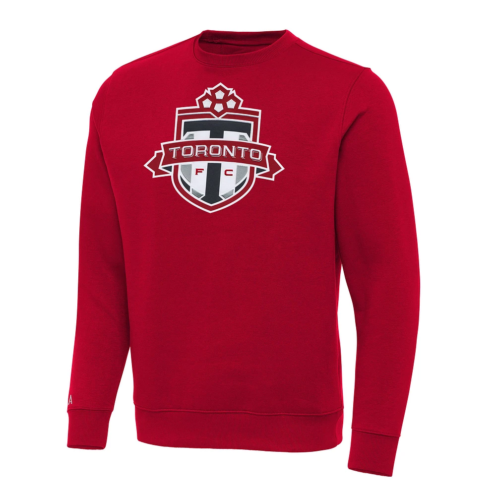 Men's Antigua Red Toronto FC Big & Tall Team Crest Victory Pullover Sweatshirt