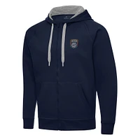 Men's Antigua Navy San Diego FC Victory Raglan Full-Zip Hoodie