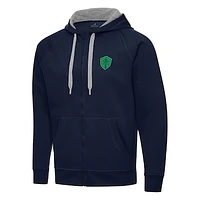 Men's Antigua Navy Seattle Sounders FC Victory Raglan Full-Zip Hoodie