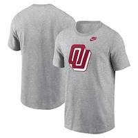 Men's Nike Heather Gray Oklahoma Sooners Primetime Alternate Logo T-Shirt