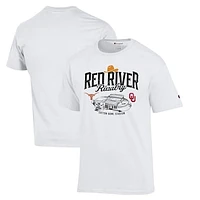 Men's Champion  White Texas Longhorns vs. Oklahoma Sooners Red River Rivalry Stadium Match Up T-Shirt