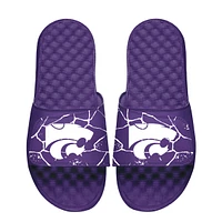 Unisex ISlide Purple Kansas State Wildcats Shattered Slide Sandals