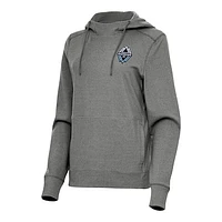 Women's Antigua Heather Vancouver Whitecaps FC Justice Pullover Hoodie