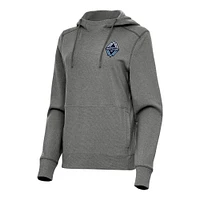 Women's Antigua Heather Vancouver Whitecaps FC Justice Pullover Hoodie
