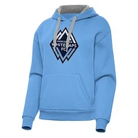 Women's Antigua Light Blue Vancouver Whitecaps FC Victory Pullover Hoodie