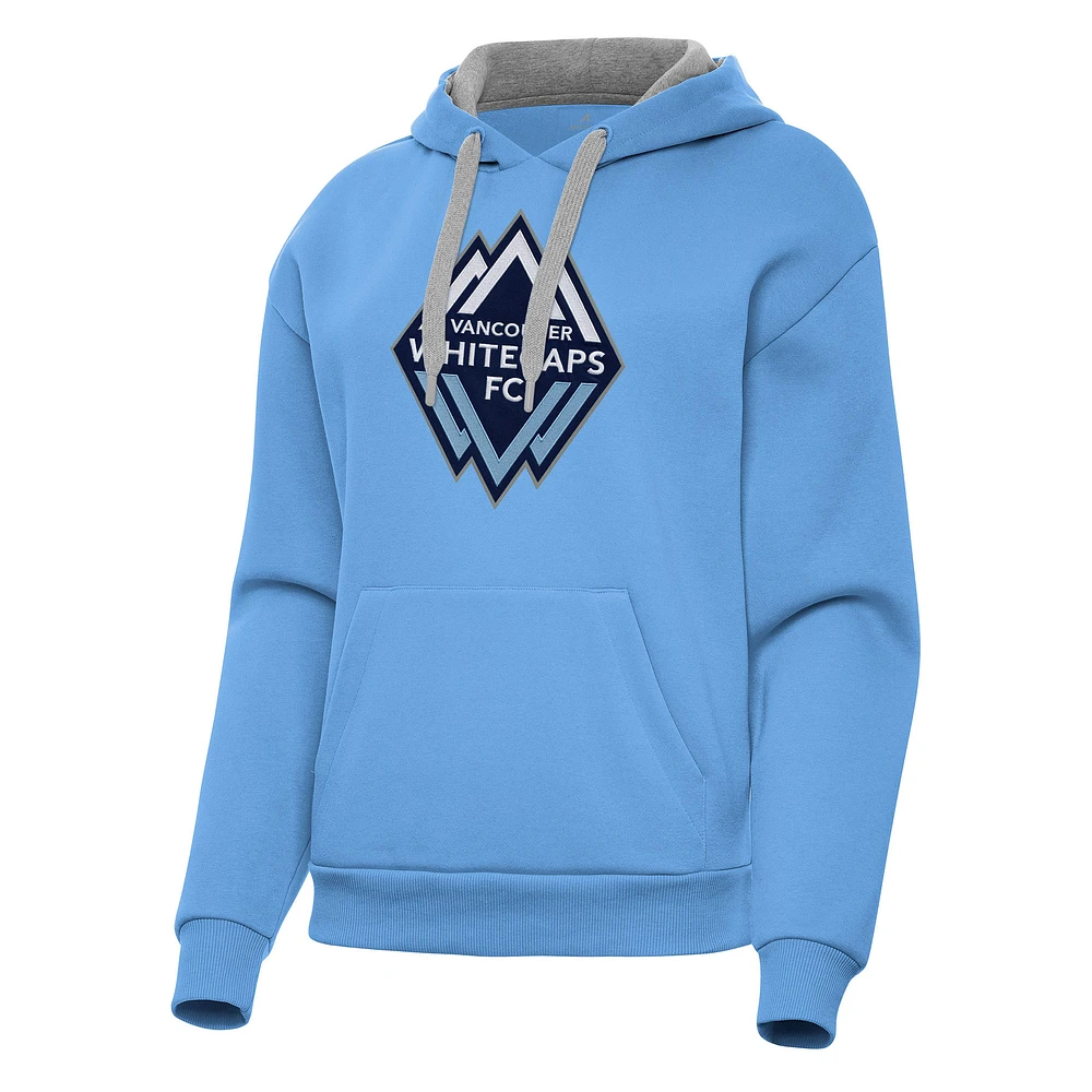 Women's Antigua Light Blue Vancouver Whitecaps FC Victory Pullover Hoodie