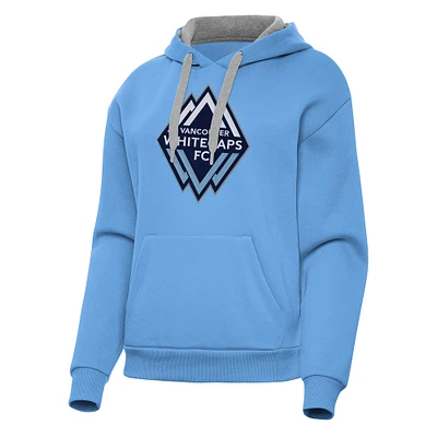 Women's Antigua Light Blue Vancouver Whitecaps FC Victory Pullover Hoodie