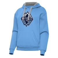 Women's Antigua Light Blue Vancouver Whitecaps FC Victory Pullover Hoodie