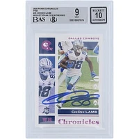 CeeDee Lamb Dallas Cowboys Autographed 2020 Panini Chronicles #25 Beckett Fanatics Witnessed Authenticated 9/10 Rookie Card