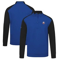 Men's Levelwear Royal New York Islanders Bayou Insignia Core Quarter-Zip Pullover Top