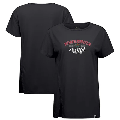Women's Levelwear Black Minnesota Wild Influx Ice Wall T-Shirt