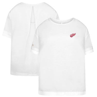 Women's Levelwear White Detroit Red Wings Tulip Primary Logo T-Shirt