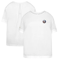 Women's Levelwear White New York Islanders Tulip Primary Logo T-Shirt