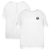 Women's Levelwear White New York Islanders Tulip Primary Logo T-Shirt