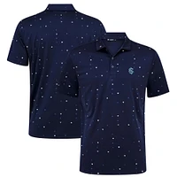 Men's Levelwear Deep Sea Blue Seattle Kraken Confetti Insignia Core Polo