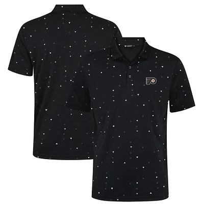 Men's Levelwear Black Philadelphia Flyers Confetti Insignia Core Polo