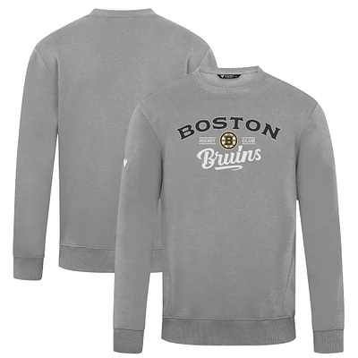 Men's Levelwear Gray Boston Bruins Zane Ice Wall Pullover Sweatshirt