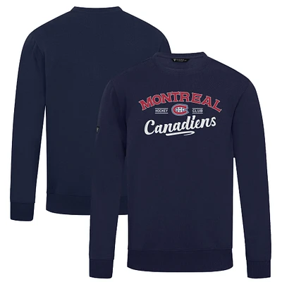 Men's Levelwear Navy Montreal Canadiens Zane Ice Wall Pullover Sweatshirt