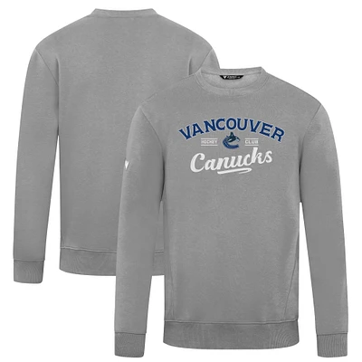 Men's Levelwear Gray Vancouver Canucks Zane Ice Wall Pullover Sweatshirt