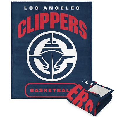 The Northwest Group  LA Clippers 50" x 60" High Block Silk Touch Sherpa Throw Blanket