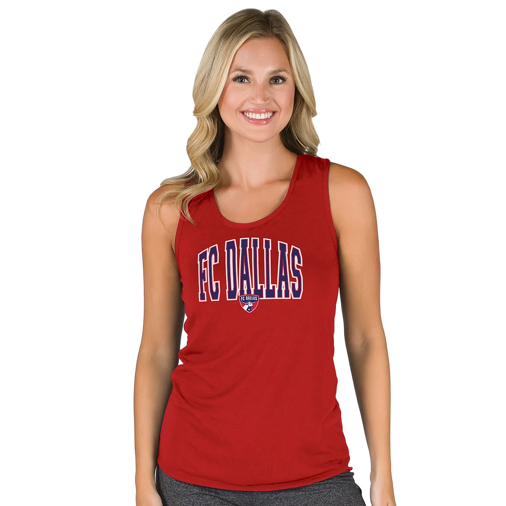 Women's Concepts Sport Red FC Dallas Marathon Racerback Scoop Neck Tank Top