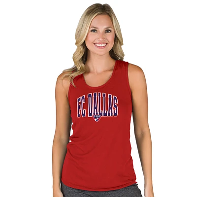 Women's Concepts Sport Red FC Dallas Marathon Racerback Scoop Neck Tank Top