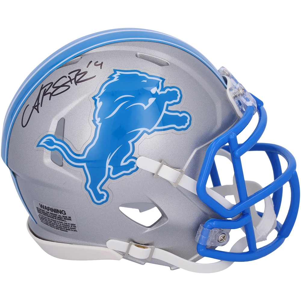 Amon-Ra St. Brown Detroit Lions Autographed 2024 Riddell Speed Mini Helmet