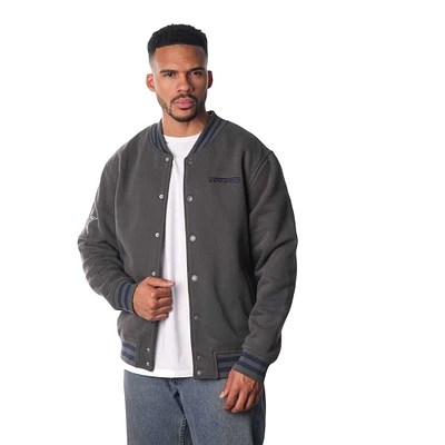 Unisex The Wild Collective Charcoal Dallas Cowboys Fleece Bomber Full-Snap Jacket