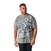 Unisex The Wild Collective  Gray Dallas Cowboys Streetwear Flames T-Shirt